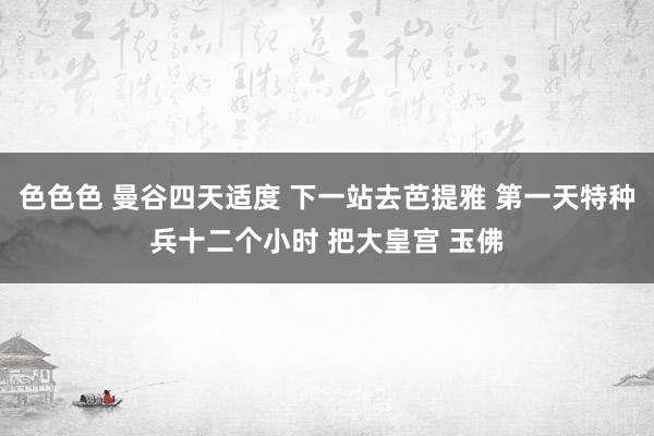 色色色 曼谷四天适度 下一站去芭提雅 第一天特种兵十二个小时 把大皇宫 玉佛